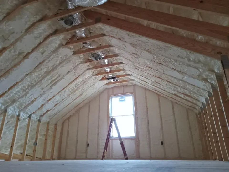 Spray foam roofing application for Crawl Space Insulation project in Homer
